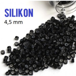 MICRO RING - Micro ring černý silikon průměr 4,5 mm/ 100 ks