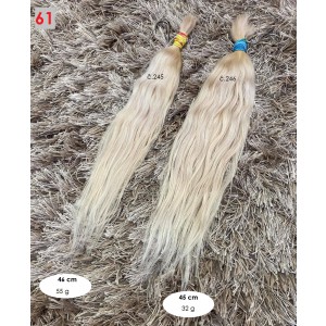 Středoevropské vlasy české - 50 g 50cm blond odbarvené -světlé