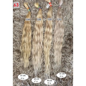 Středoevropské vlasy české - 50 g 60cm Vlnité teplejší odstín