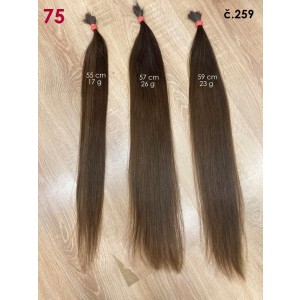Středoevropské vlasy české - 66g 55-59cm České vlasy  (76)