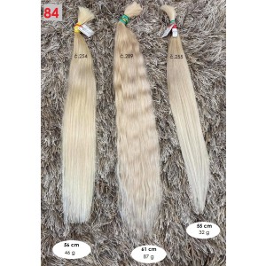 Středoevropské vlasy - 50 g 60cm blond odbarvené -světlé