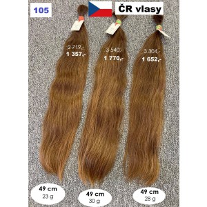 České vlasy - 81g 49cm České vlasy - středoevropské vlasy (105)