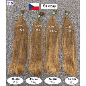 České vlasy - 104g 45cm České vlasy - středoevropské vlasy (110)