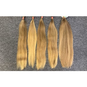 Středoevropské vlasy české - č.7-8 váha 50g délka 38cm- Světlá blond vlasy