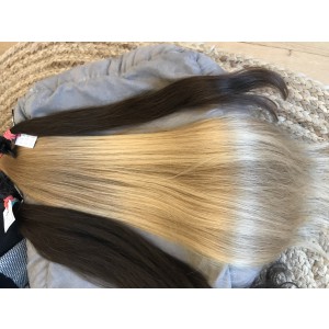 České vlasy - č.9-10 váha 50g délka 55cm- Velmi světlá blond vlasy