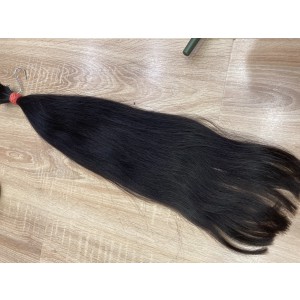 Středoevropské vlasy české - č.1-2 váha 50g délka 38cm- Černohnědé vlasy