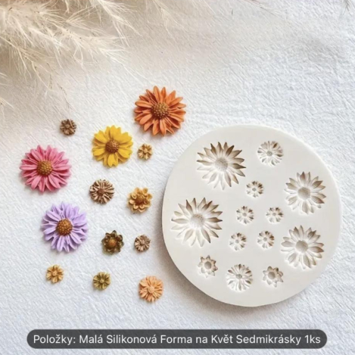 Razítka a šablony silver clay - Razítka květiny malé 1