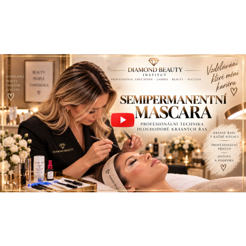 Kurzy prodlužování řas - Kurz semipermanentní mascara online + mascara