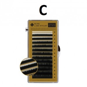 Prodlužování řas - C řasy mix délek tloušťka 0,1; 0,15; 0,20