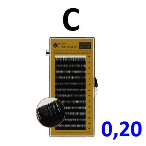 Prodlužování řas - C 0,20 norkové řasy v páskách Blink lash 12 řad