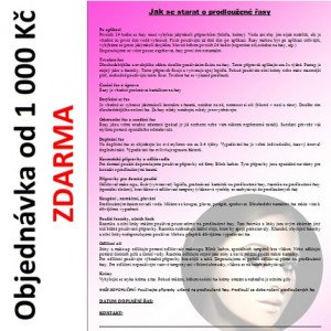 Propagační materiály - Instrukce pro zákaznice zdarma