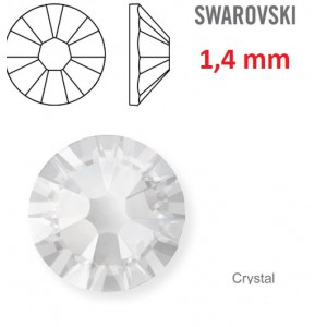 Kamínek na zuby a řasy - 1 ks kamínek na zuby Swarovski čirý 1,4mm