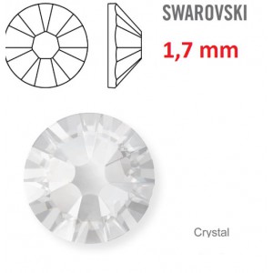 Kamínek na zuby a řasy - 1ks kamínek na zuby Swarovski čirý 1,7mm