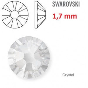 Kamínek na zuby a řasy - 1ks kamínek na zuby Swarovski čirý 1,7mm