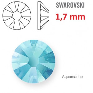 Kamínek na zuby a řasy - 1 ks kamínek na zuby Swarovski aquamarin 1,7mm