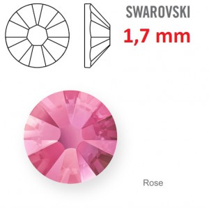 Kamínek na zuby a řasy - 1 ks kamínek na zuby Swarovski růžový 1,7mm