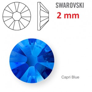 Kamínek na zuby a řasy - 1 ks kamínek na zuby Swarovski tm. modrý 2 mm