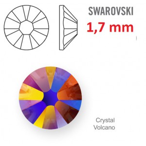 Kamínek na zuby a řasy - 1 ks kamínek na zuby Swarovski volcano 1,7 mm
