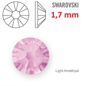 Kamínek na zuby a řasy - 1 ks kamínek na zuby Swarovski světle řůžový 1,7mm