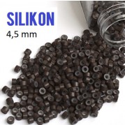 Micro ring černo-hnědá silikon průměr 4,5 mm/ 100 ks