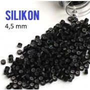 Micro ring černý silikon průměr 4,5 mm/ 100 ks