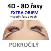 Kurz VOLUME | extra objem 4D - 8D + spodní řasy a obočí